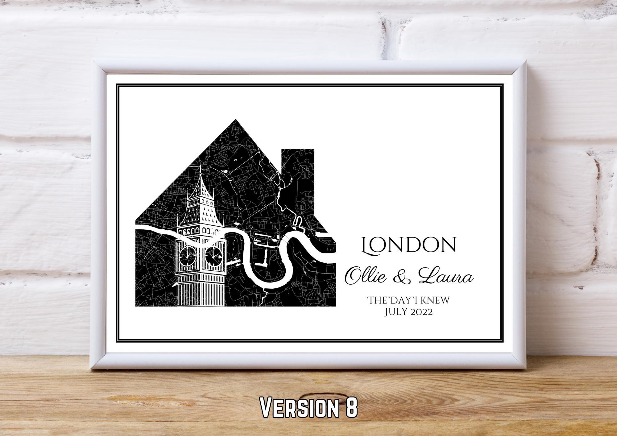 Personalised Map Print: Where It All Began - Custom Anniversary, Wedding, Graduation & Birthday Gift
