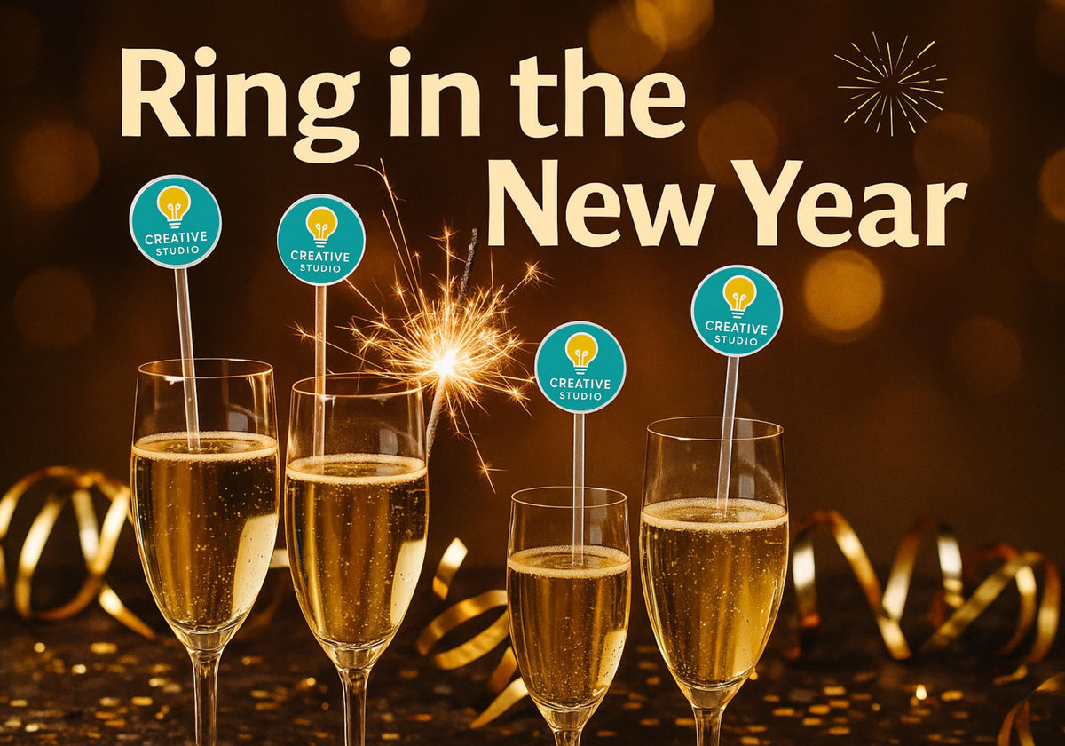 Corporate Cocktail Stirrers | Custom Logo, Text or Event Branding | Business Party Drink Stirrers | One-Sided or Double-Sided