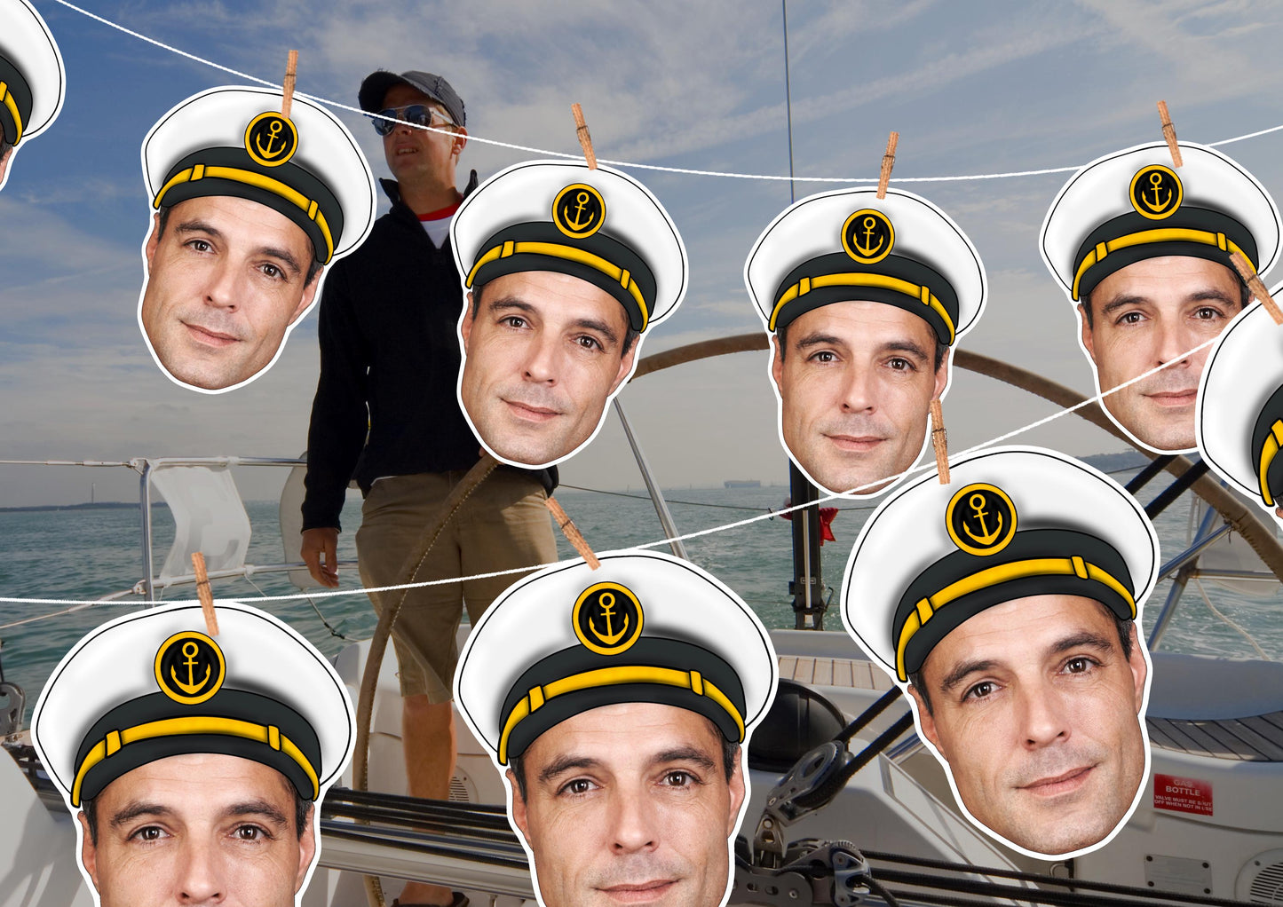 Personalised Office Party Photo Banner: Custom Face Garland for Retirement, Promotion, Farewell Celebration