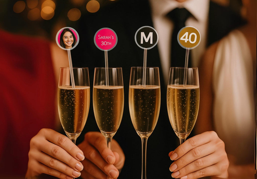 Corporate Cocktail Stirrers | Custom Logo, Text or Event Branding | Business Party Drink Stirrers | One-Sided or Double-Sided
