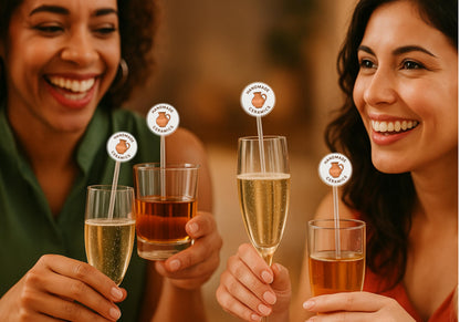 Corporate Cocktail Stirrers | Custom Logo, Text or Event Branding | Business Party Drink Stirrers | One-Sided or Double-Sided