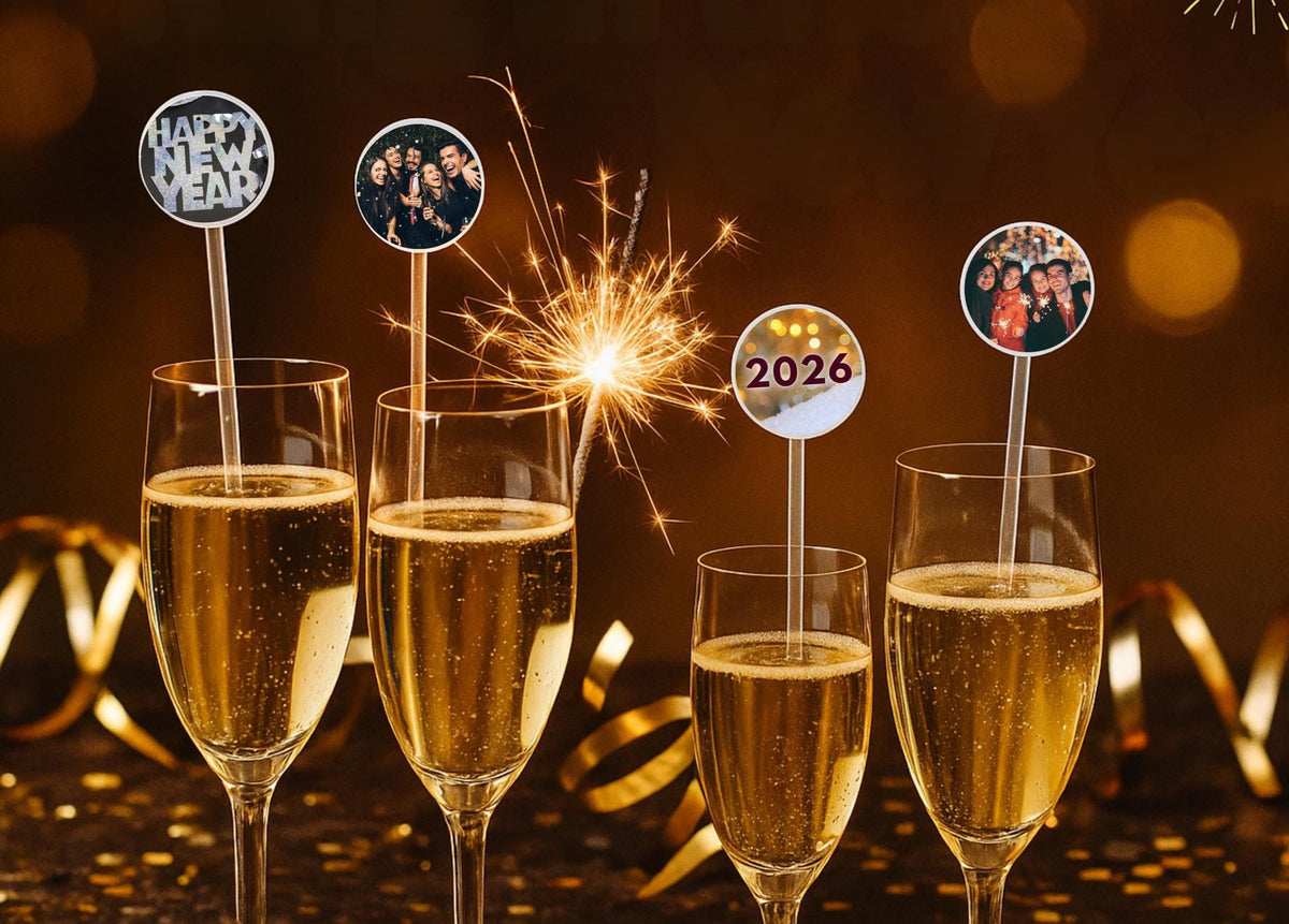 Hen Party Cocktail Stirrers | Custom Face, Logo or Text | Stag Do Drink Stirrers | Funny Personalised Party Accessories | One/Double-Sided