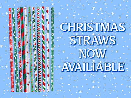 Personalised Christmas Party Straws Custom Face Toppers Festive Drinks Decoration Xmas Holiday Photo Tableware Gift
