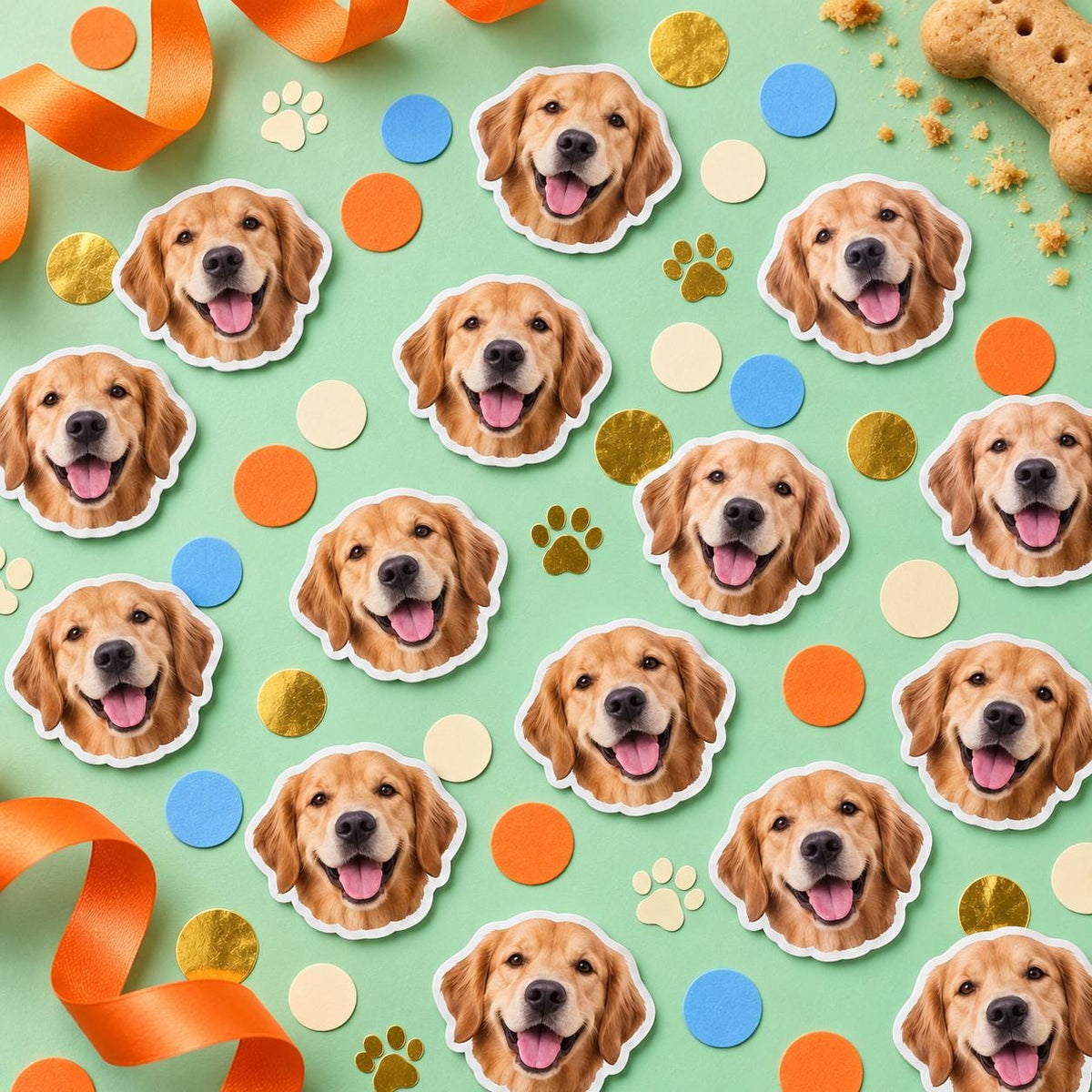 Personalised Pet Face Confetti | Custom Dog, Cat & Animal Photo Table Scatter for Birthdays and Celebrations