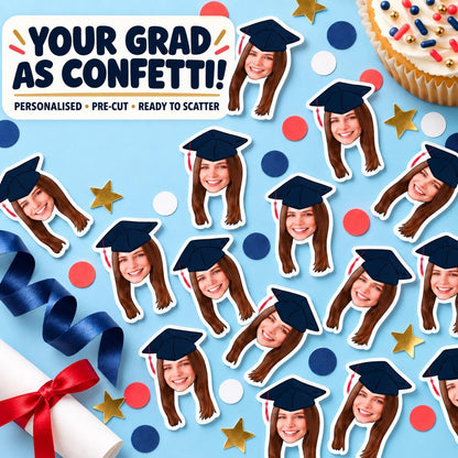 Personalised Graduation Confetti | Custom Photo Face Table Scatter for University, College & School Celebrations