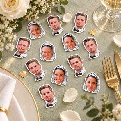 Personalised Wedding Confetti | Custom Bride, Groom, Hen Party & Stag Do Photo Face Table Scatter