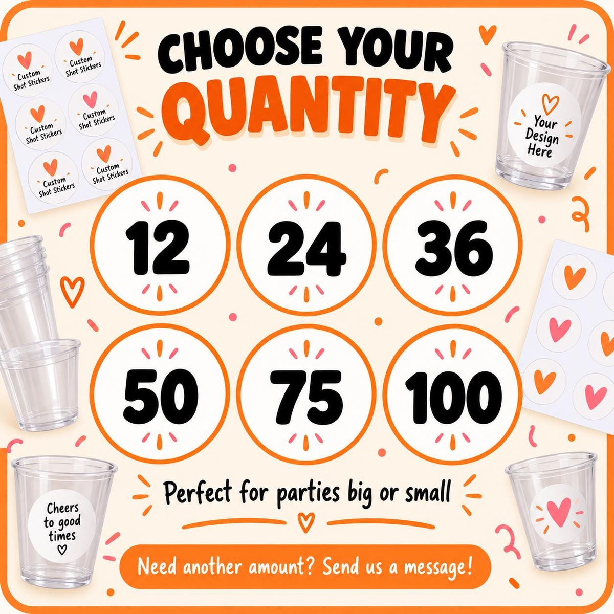 Custom Photo Shot Glass Stickers, Personalised Face Party Labels, Birthday Hen Wedding Shot Cups, Stickers or Cups