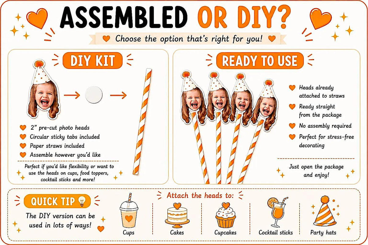 Personalised Stag Party Straws - Custom Illustrated Groom Portrait Drink Toppers for Bachelor Party Decor