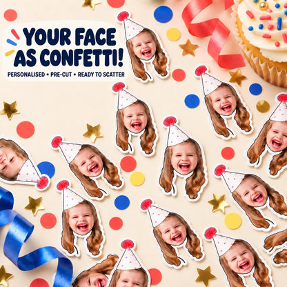 Personalised Face Confetti | Custom Photo Table Scatter for Birthday, Hen Party, Wedding & Engagement Decor