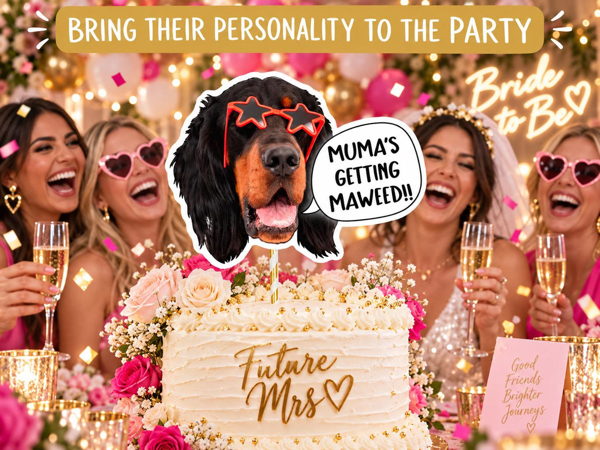 Personalised Pet Wedding Cake Topper, Custom Dog or Cat Photo Decoration, Include Your Pet in Your Wedding Day