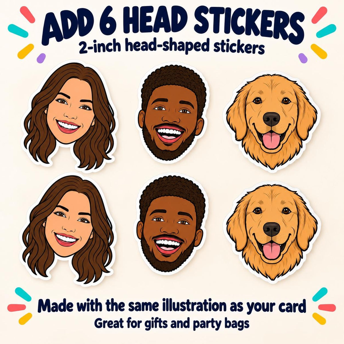 Personalised Illustrated Christmas Card | drawing from Photo, Custom A5 Family or Pet Portrait Xmas Card