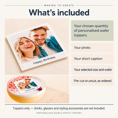 Personalised Edible Photo Cupcake Toppers | Custom Wafer Prints