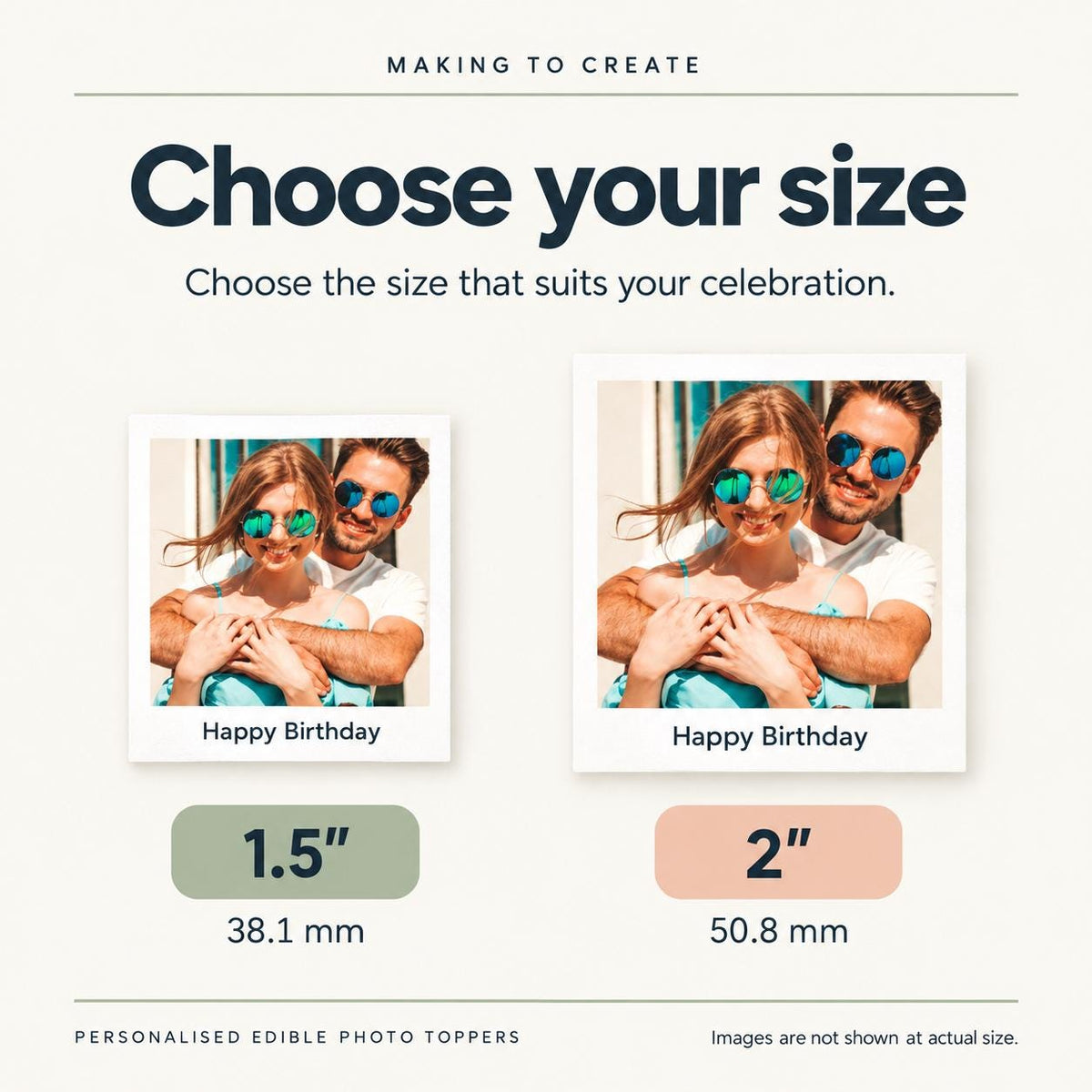 Personalised Edible Photo Cupcake Toppers | Custom Wafer Prints