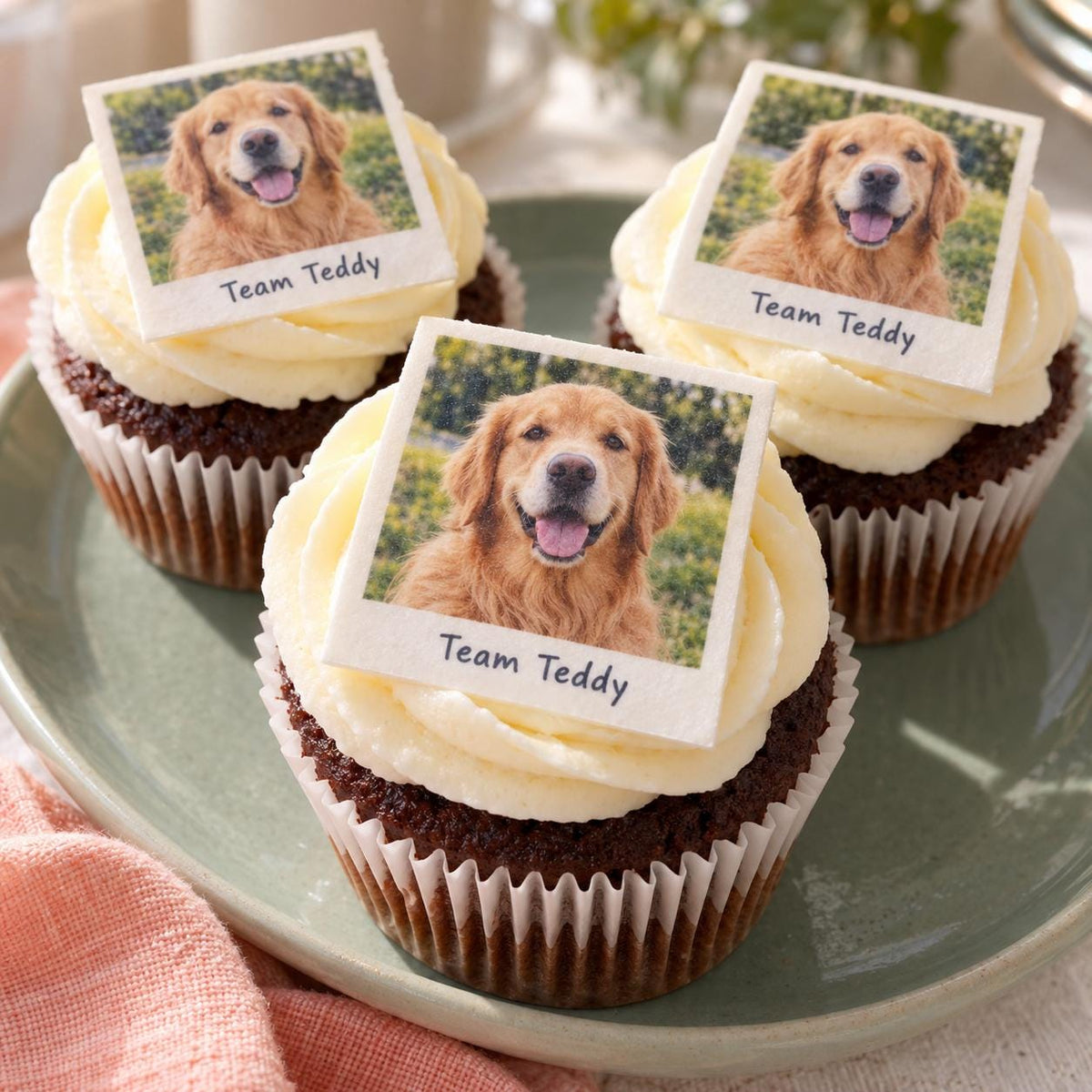 Personalised Edible Photo Cupcake Toppers | Custom Wafer Prints