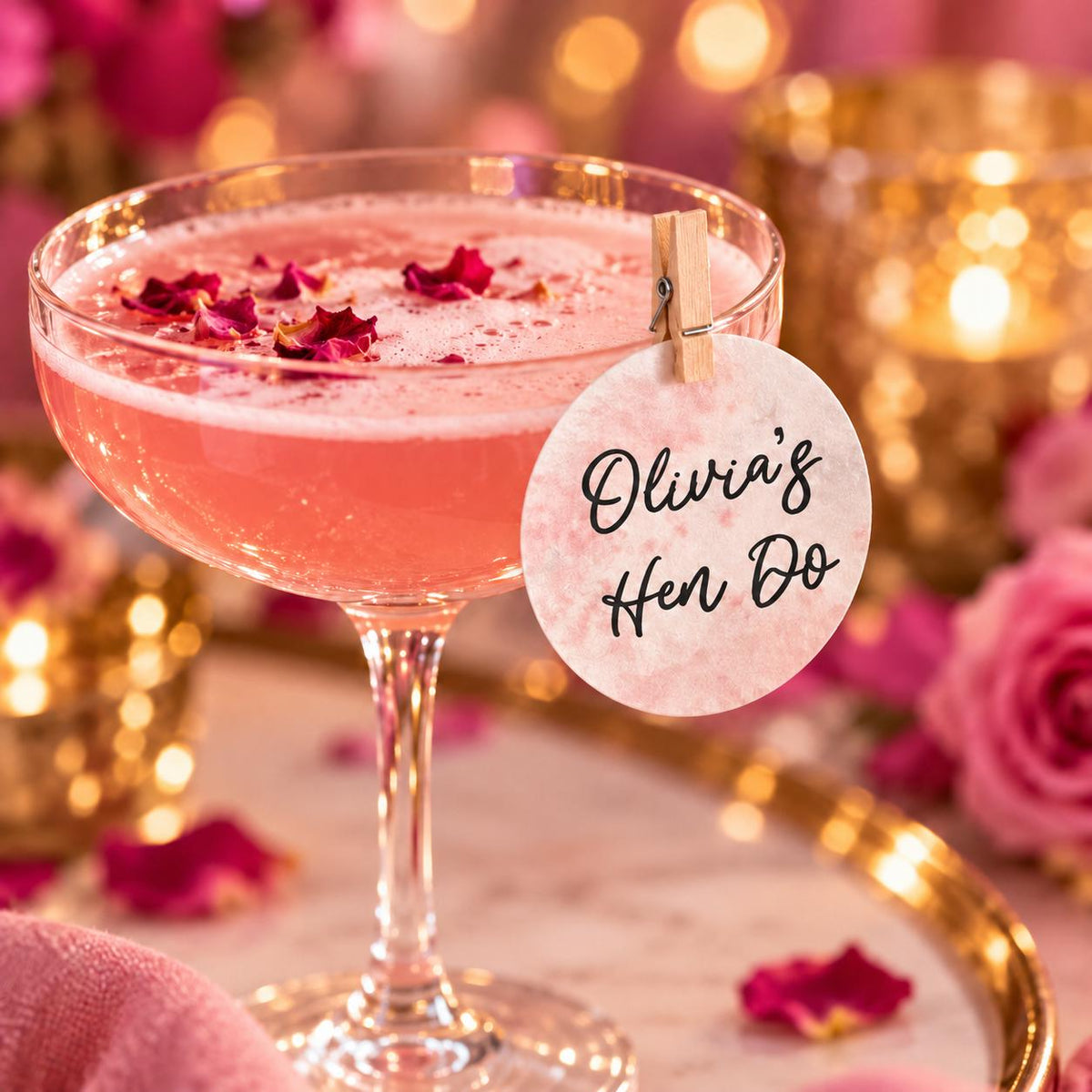 Personalized Edible Cocktail Toppers for Hen Parties, Stag Dos & Weddings - Custom Wafer Sheet Decorations