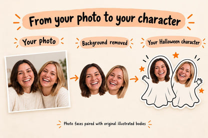 Custom Photo Ghost Confetti | Personalized Halloween Table Scatter Decorations