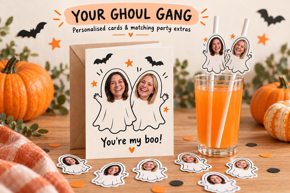 Custom Photo Ghost Confetti | Personalized Halloween Table Scatter Decorations