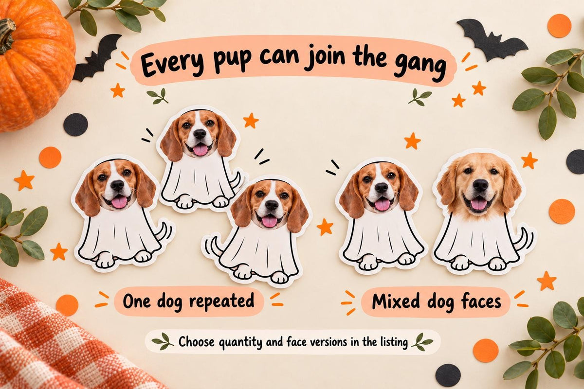 Personalised Dog Halloween Photo Confetti | Ghost Pet Table Scatter