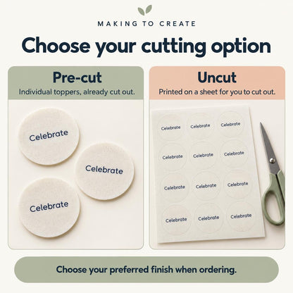 Personalised Baby Shower Cupcake Toppers | Edible Wafer Circles