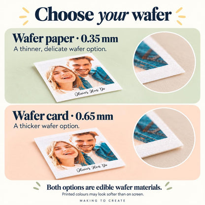 Personalised Edible Photo Cupcake Toppers | Custom Wafer Prints