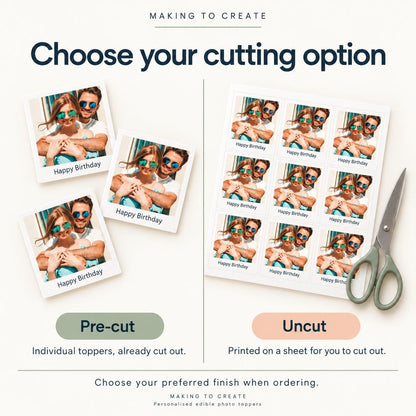 Personalised Edible Photo Cupcake Toppers | Custom Wafer Prints