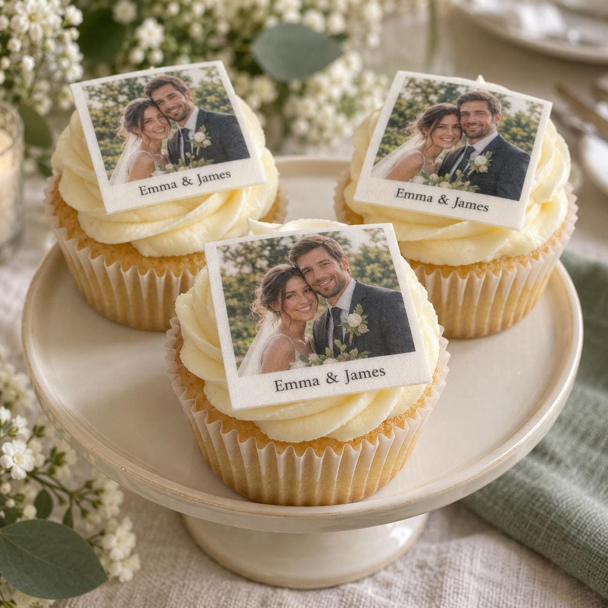 Personalised Edible Photo Cupcake Toppers | Custom Wafer Prints