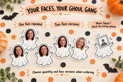 Custom Photo Ghost Confetti | Personalized Halloween Table Scatter Decorations