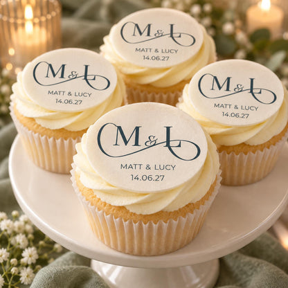 Personalised Baby Shower Cupcake Toppers | Custom Edible Wafer Circles