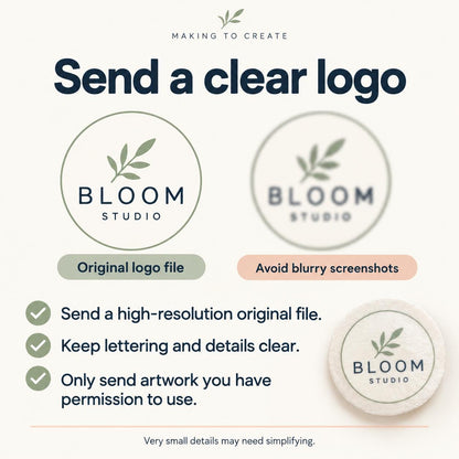 Custom Edible Logo Cupcake Toppers | Round Wafer Prints