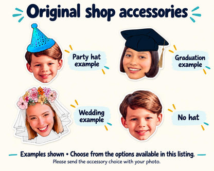 Personalised Graduation Photo Stickers | Custom Face Stickers, Graduate Favour Bag Labels & Envelope Seals