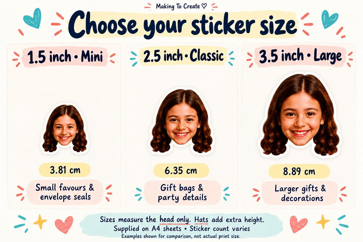 Personalised Graduation Photo Stickers | Custom Face Stickers, Graduate Favour Bag Labels & Envelope Seals