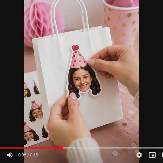 Custom Face Stickers for Every Celebration | Birthday Wedding Baby Shower Pet Party Favour Labels