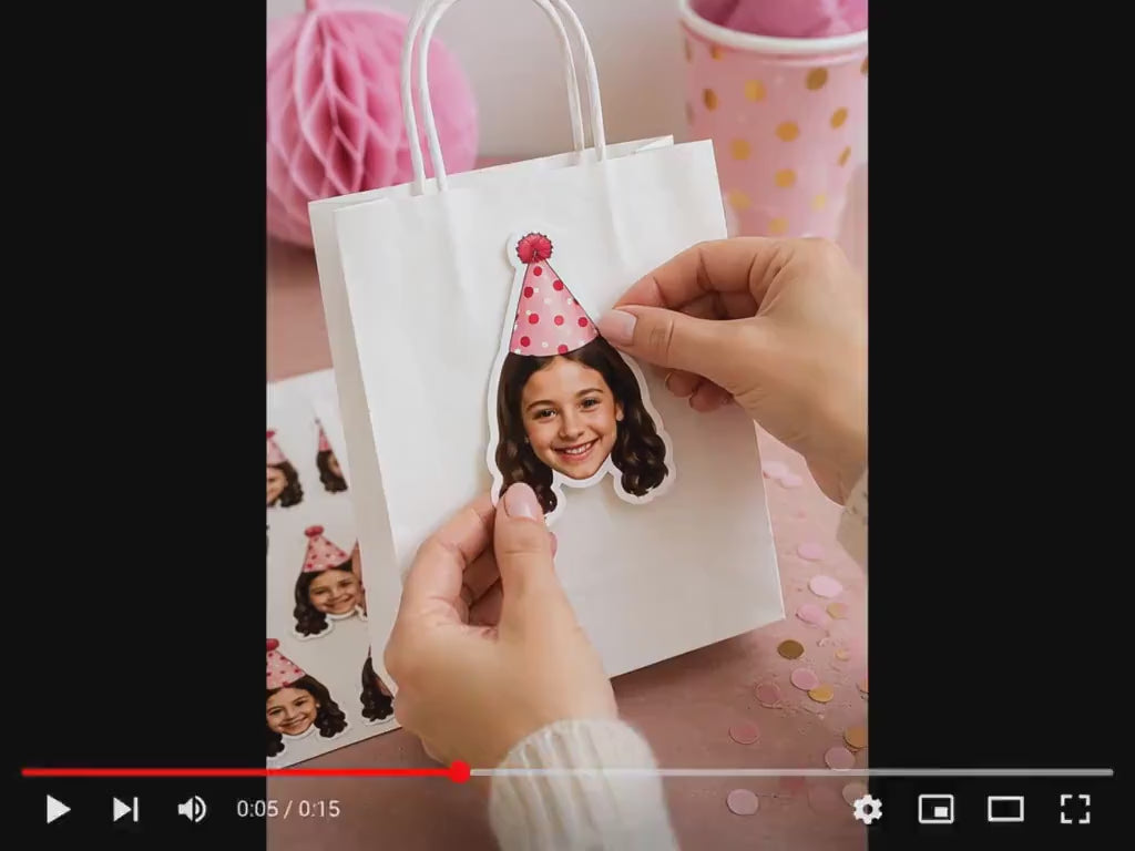 Custom Face Stickers for Every Celebration | Birthday Wedding Baby Shower Pet Party Favour Labels